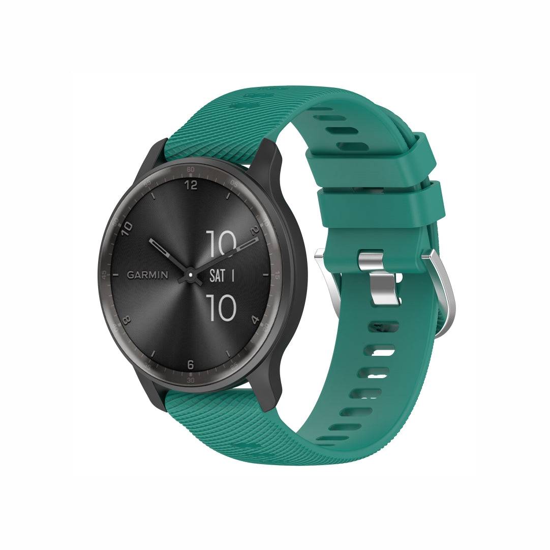 Classic Silicone Watch Band for GARMIN in teal green, combining comfort and elegance with a secure fit for active lifestyles.
