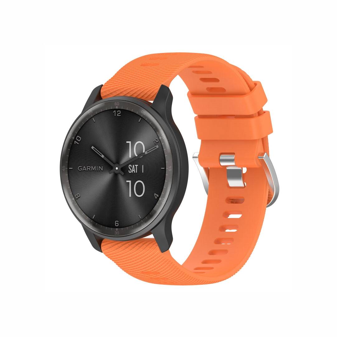 Classic Silicone Watch Band for GARMIN in orange, combining sporty style and secure fit for active users.