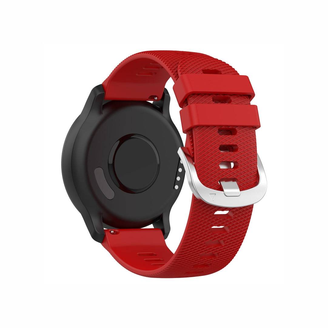 Back view of Classic Silicone Watch Band for GARMIN in red, combining bold color with secure and comfortable fit.