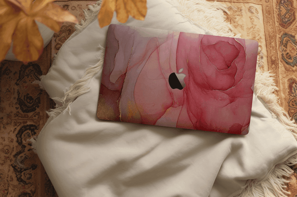 Protection Bundle for MacBook 13" M1 – Pink Rose Marble