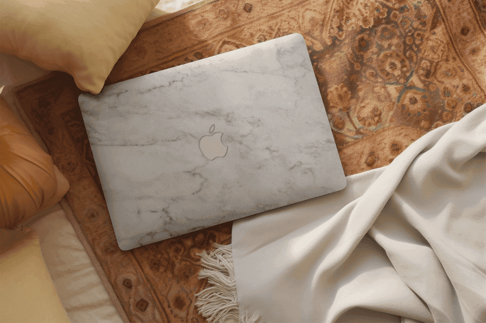 Protection Bundle for MacBook 13" M1 – White Granite