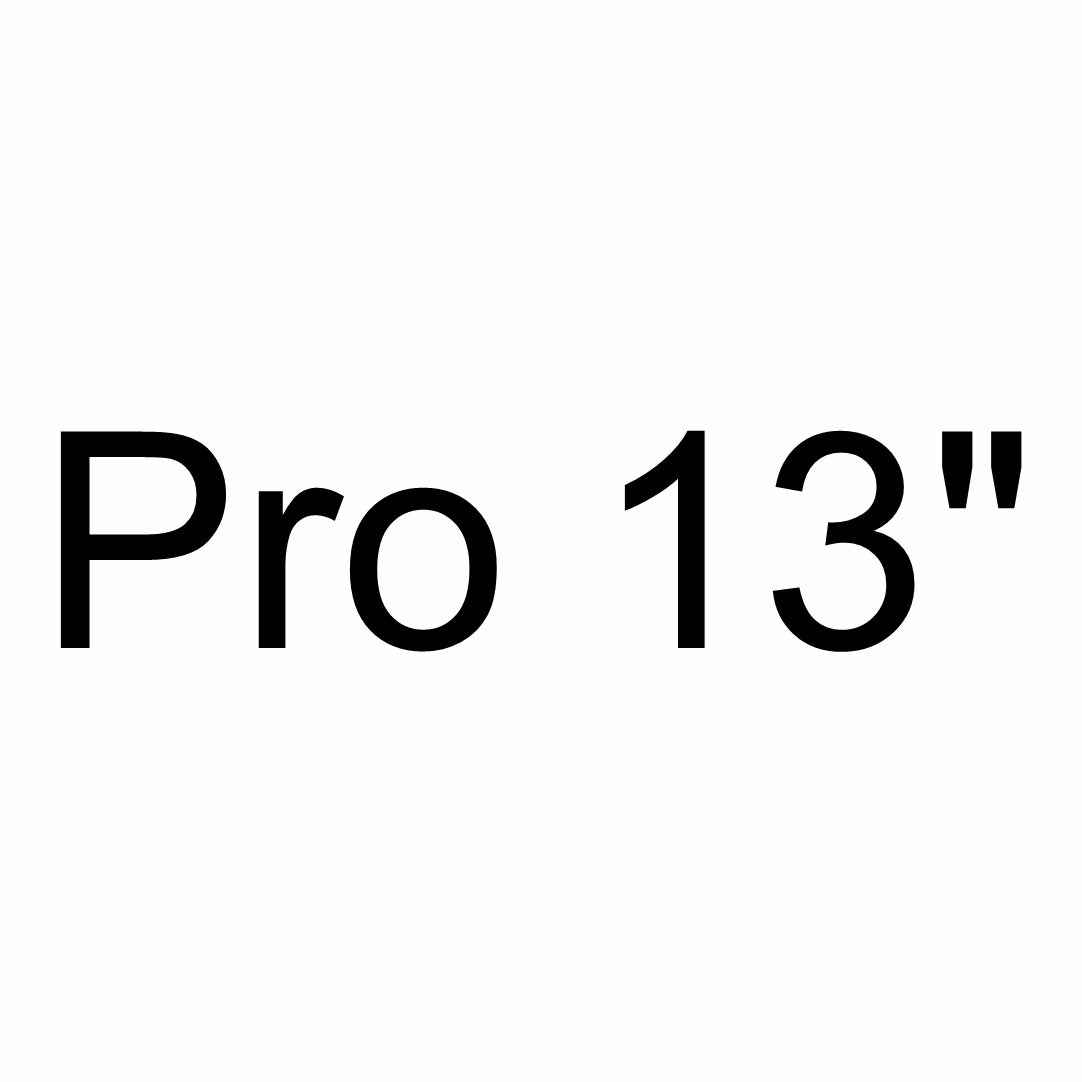 Text Macbook Pro 13" in bold black font on a white background, likely referring to a 13-inch professional-grade device such as a laptop or tablet.