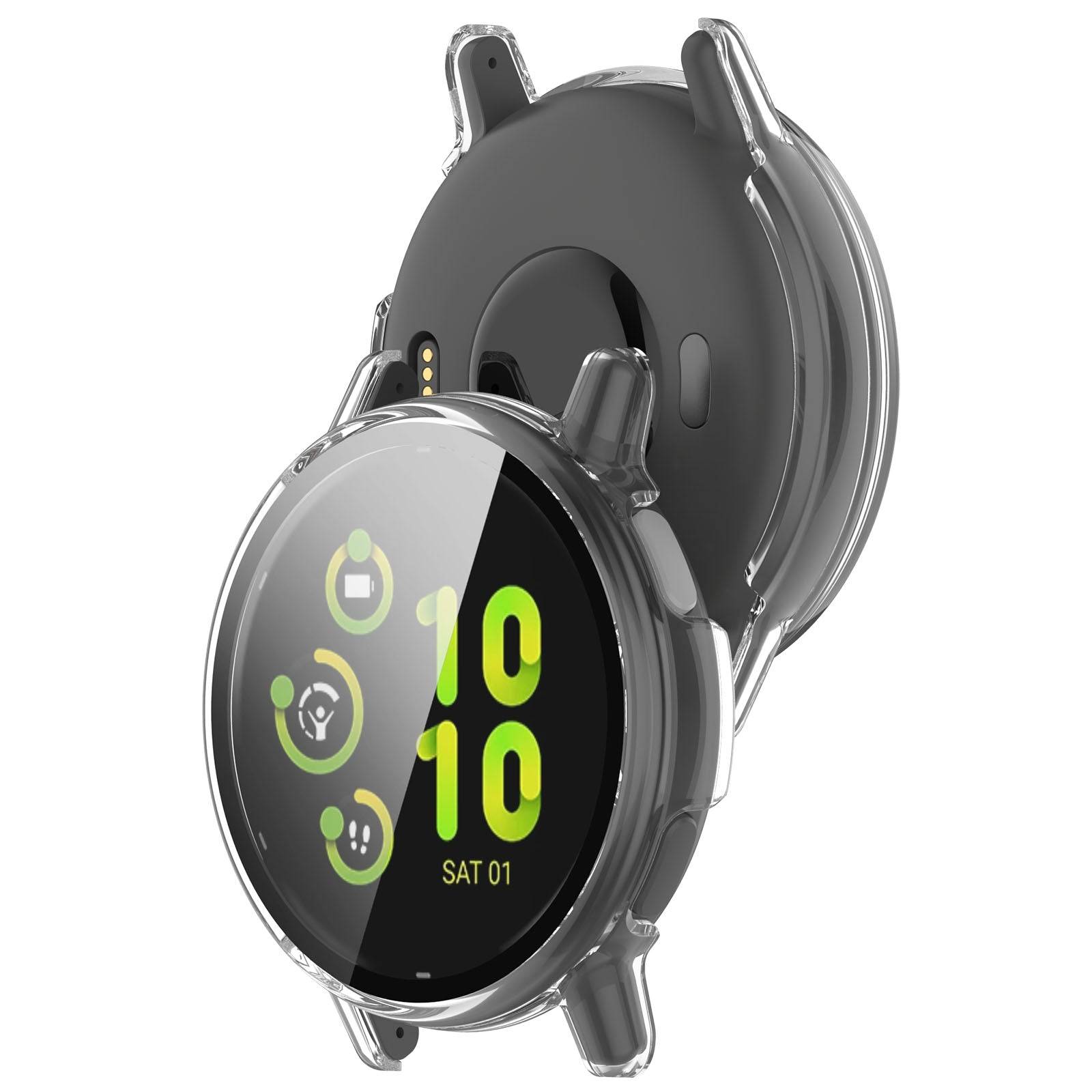 PC Protective Case for Garmin Vivoactive 5 - Zoodle fully installed on smartwatch. Offers 360-degree protection with seamless fit.