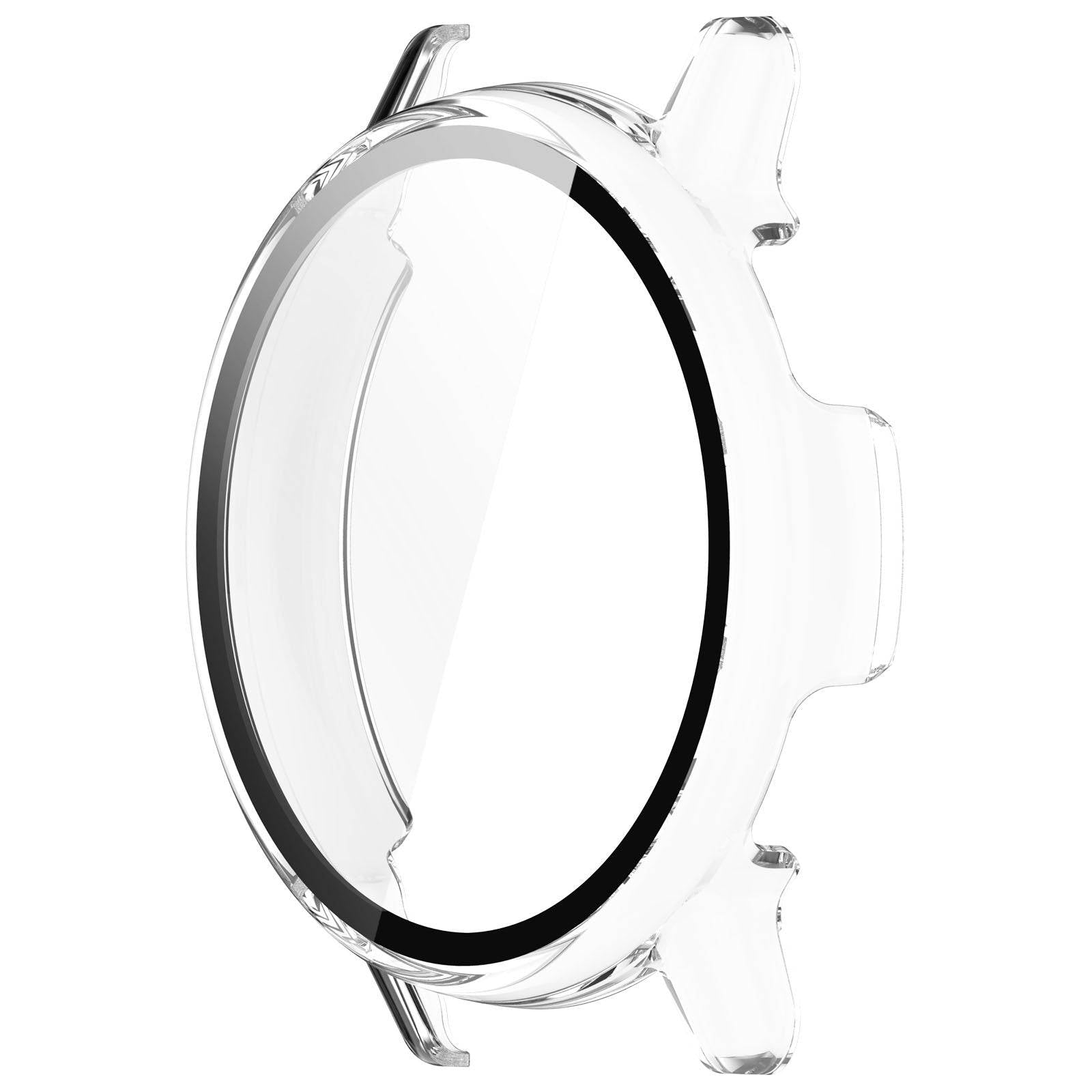 Side view of PC Protective Case for Garmin Vivoactive 5 - Zoodle. Transparent, impact-proof design with precise cutouts for button access.