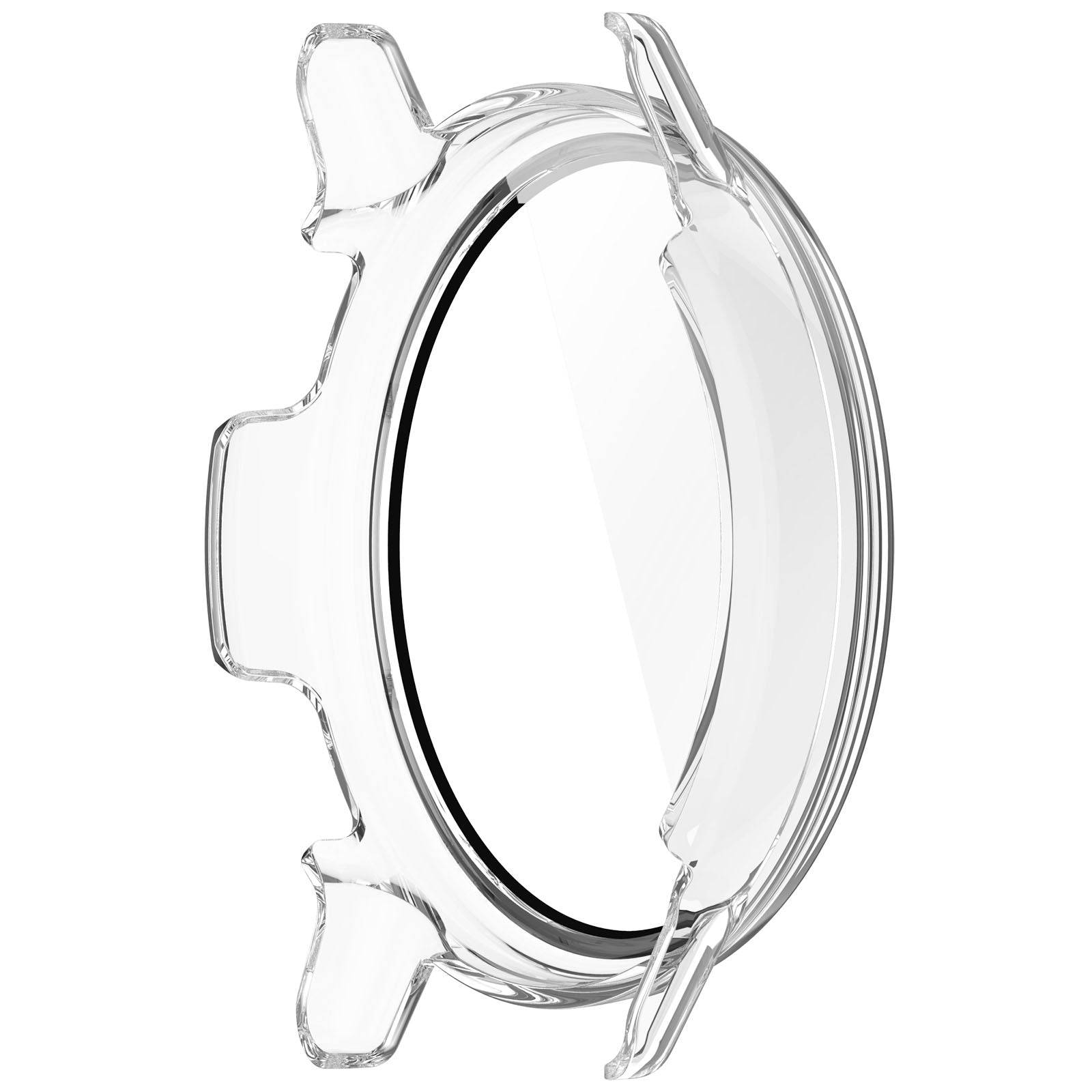 Angled view of clear PC Protective Case for Garmin Vivoactive 5 - Zoodle. Lightweight shield with durable edges for full-screen protection.