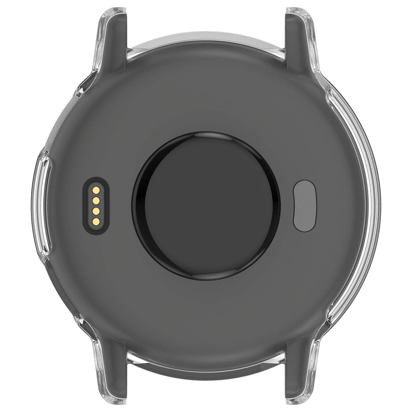 Back view of Garmin Vivoactive 5 with PC Protective Case - Zoodle. Cutouts allow easy access to sensors and charging port.