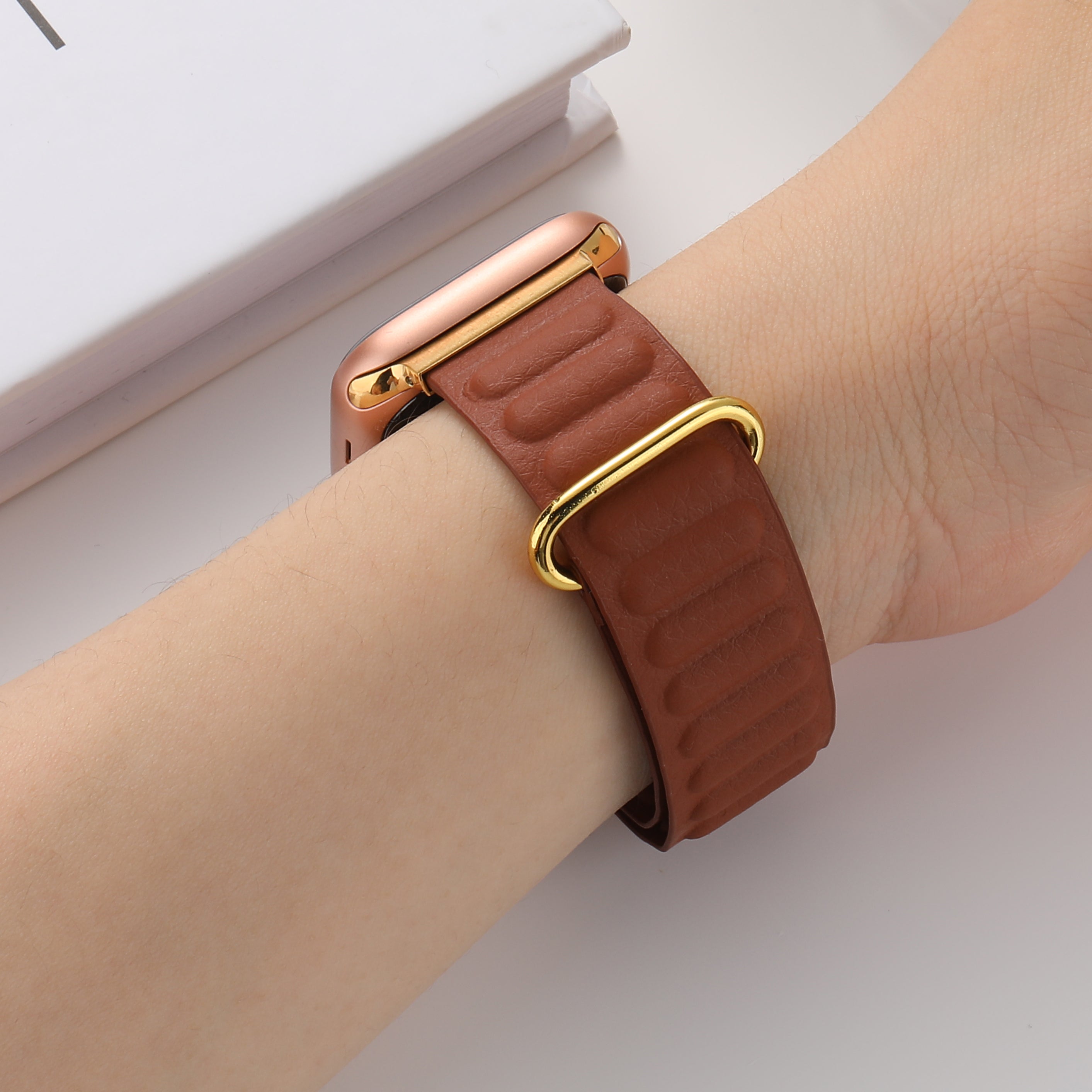 Premium Leather Link Band for Apple Watch