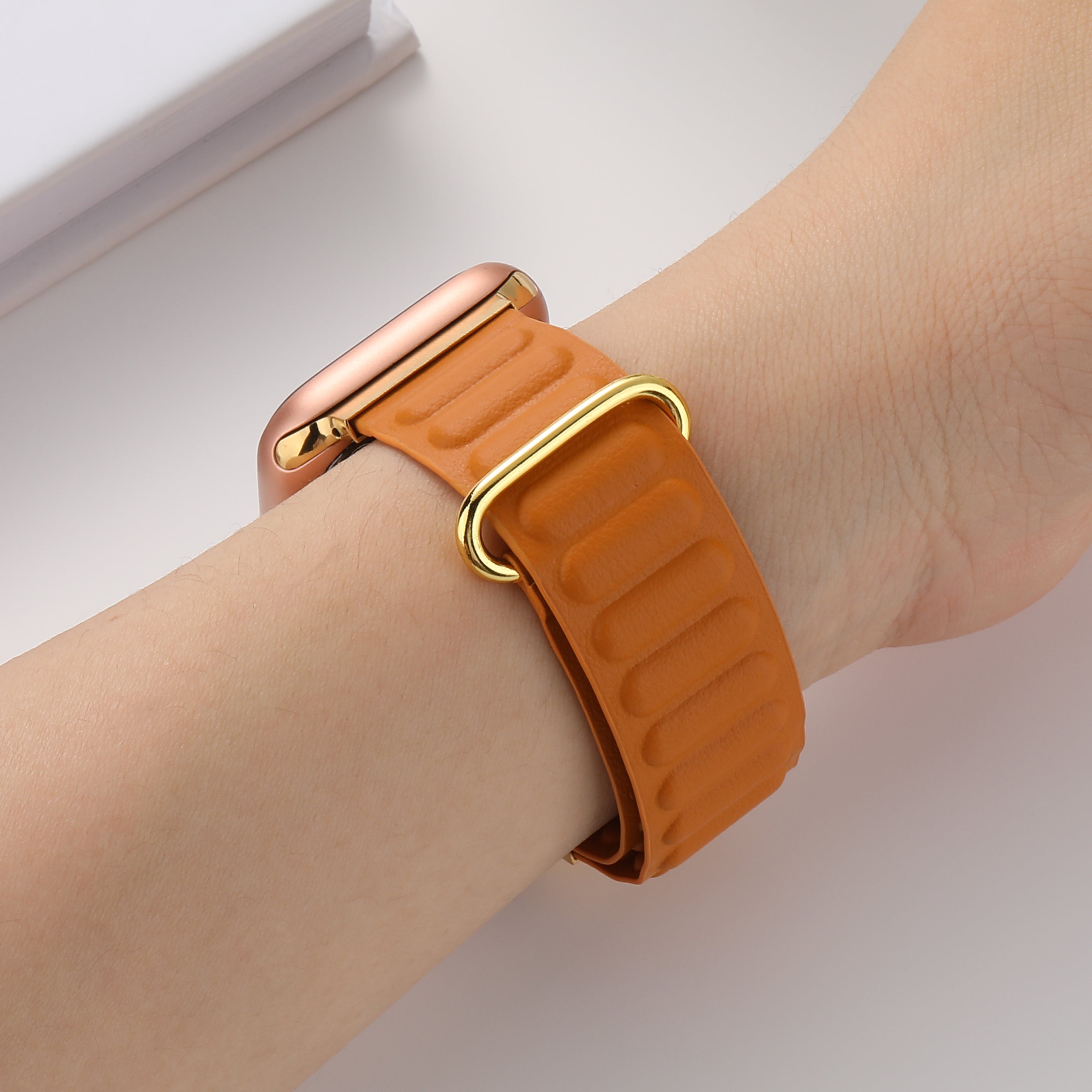 Premium Leather Link Band for Apple Watch