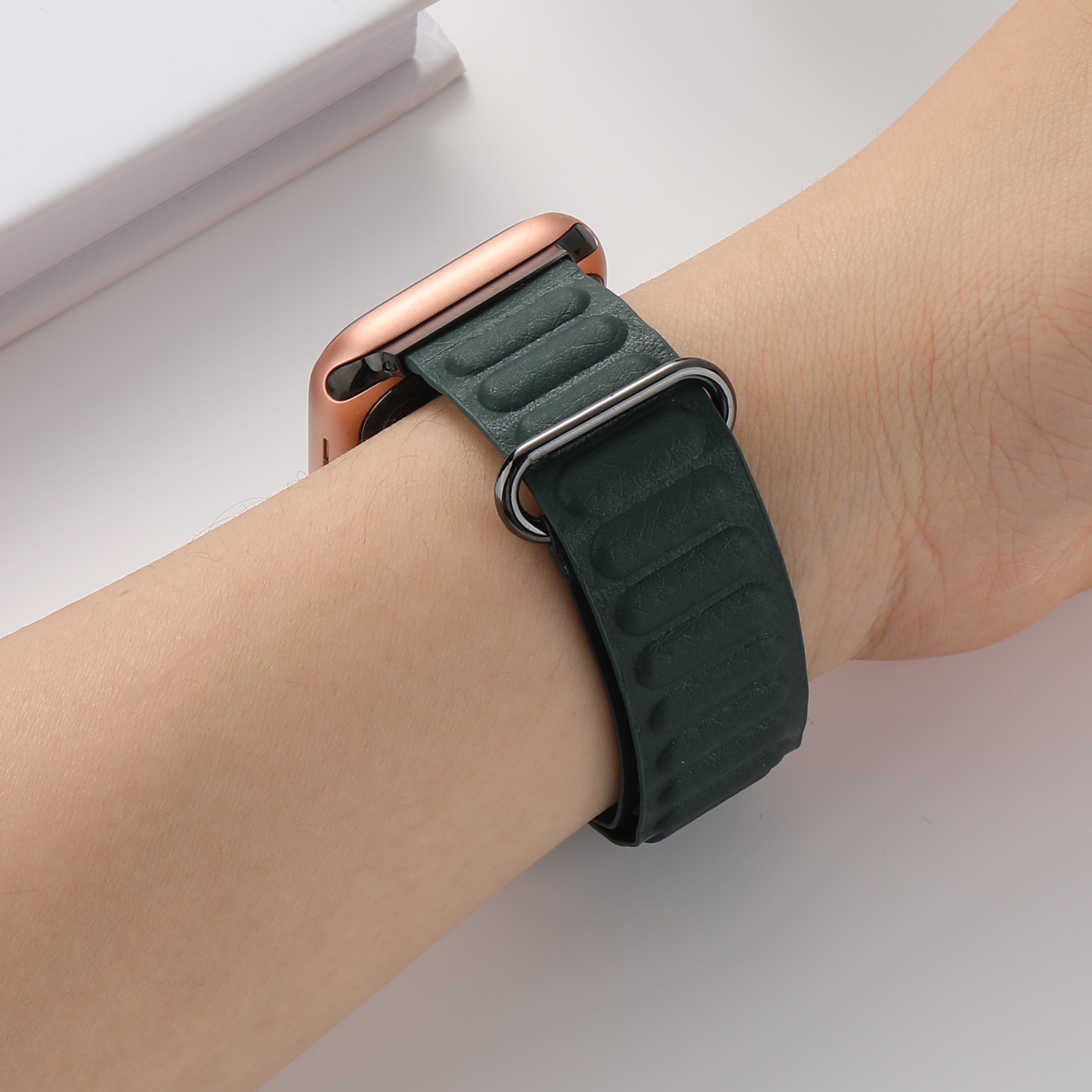 Premium Leather Link Band for Apple Watch