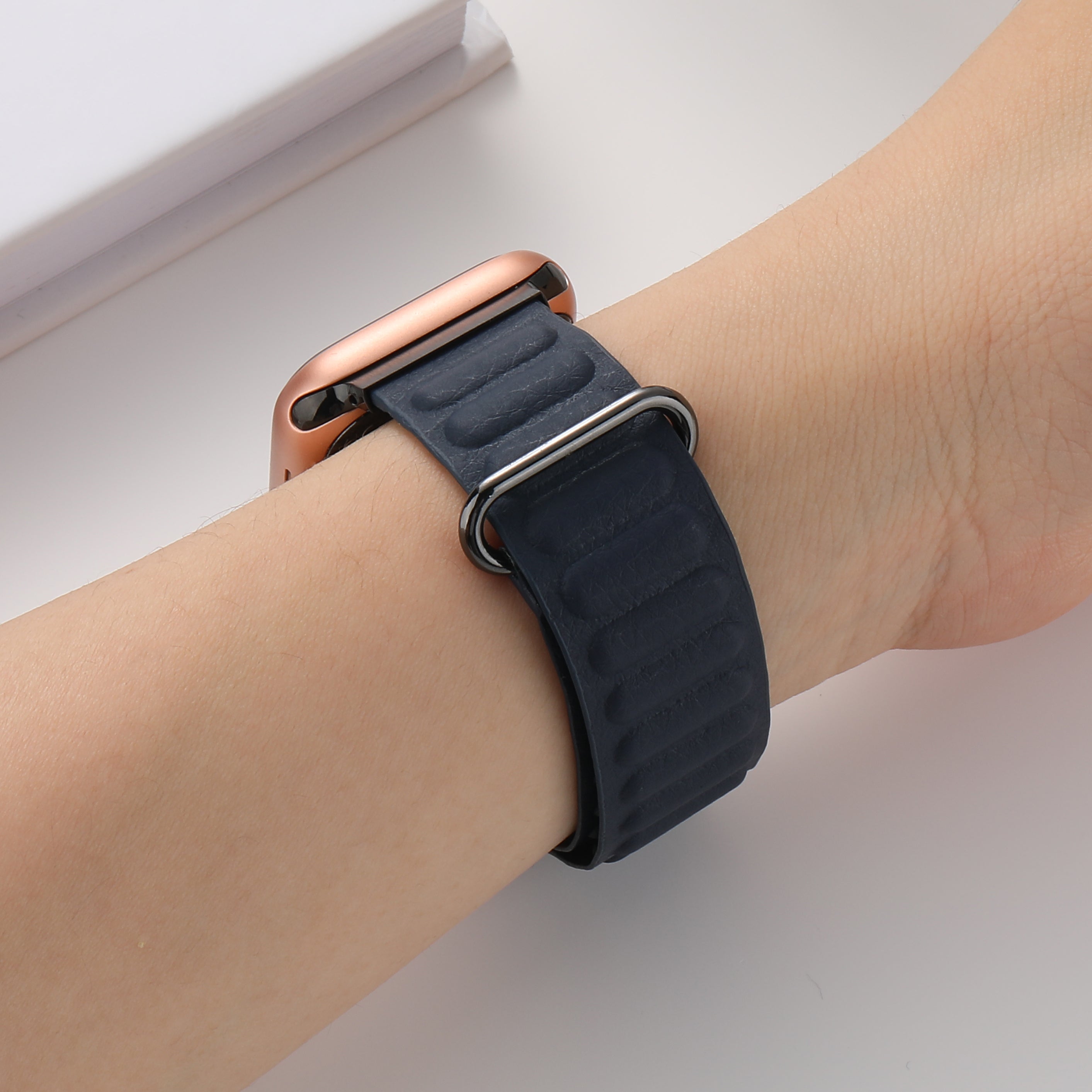Premium Leather Link Band for Apple Watch