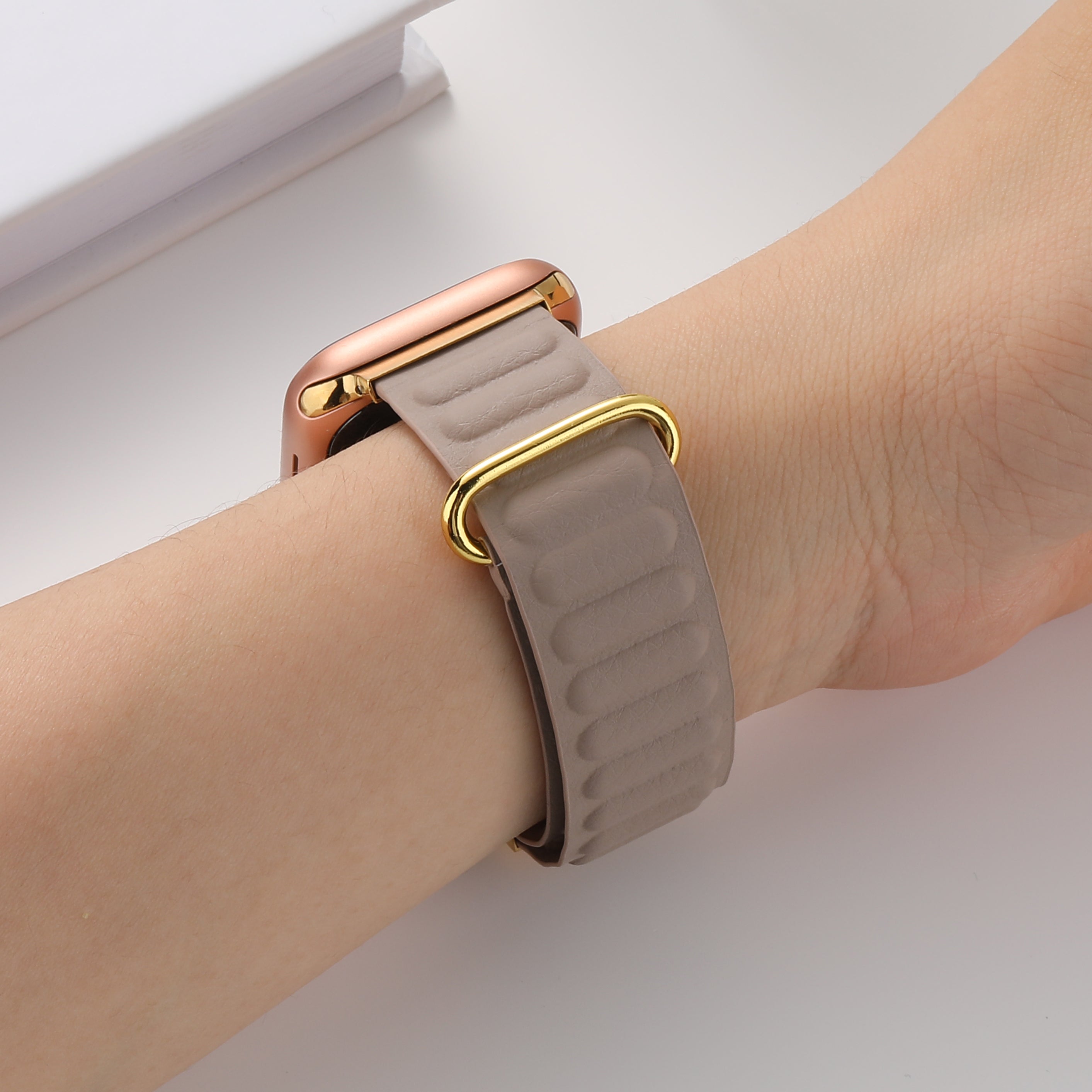 Premium Leather Link Band for Apple Watch