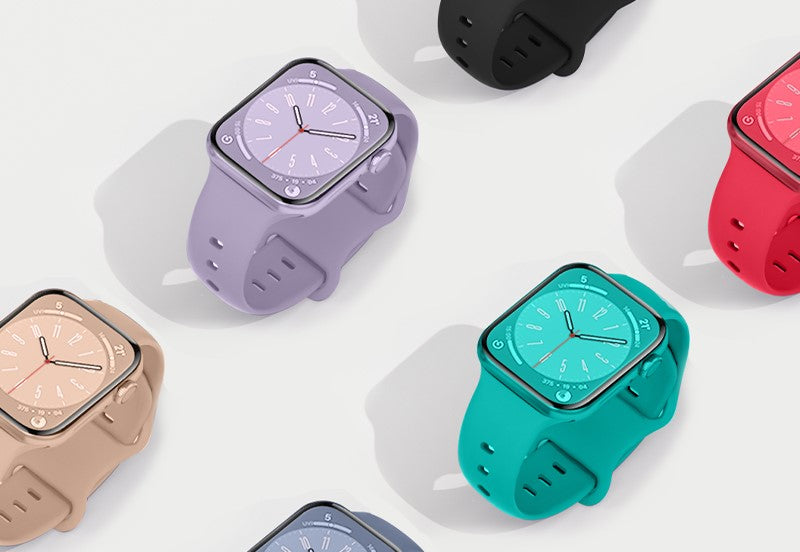 Silicone butterfly Buckle bands for apple watch