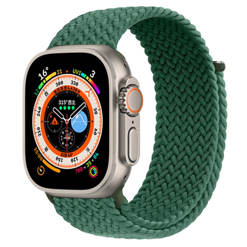 Green Blue braided stretch band for Apple Watch SE - lightweight Zoodle SA