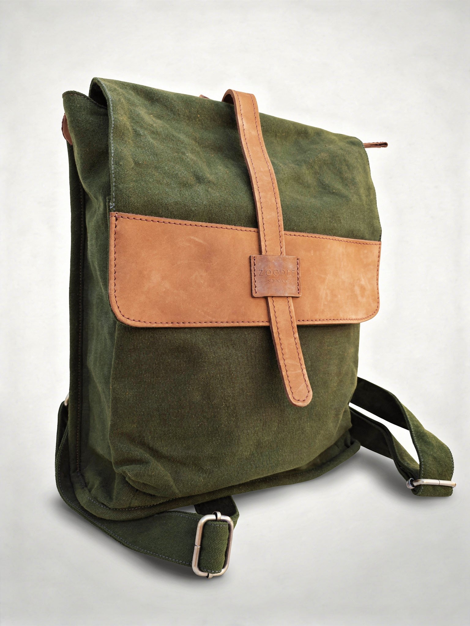Laptop Bag | Canvas Leather Backpack
