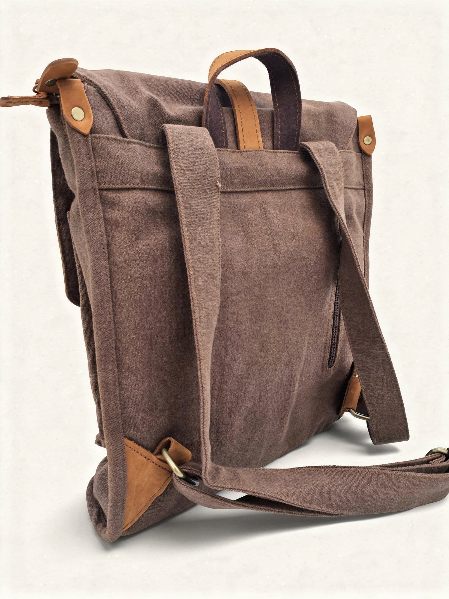 Laptop Bag | Canvas Leather Backpack