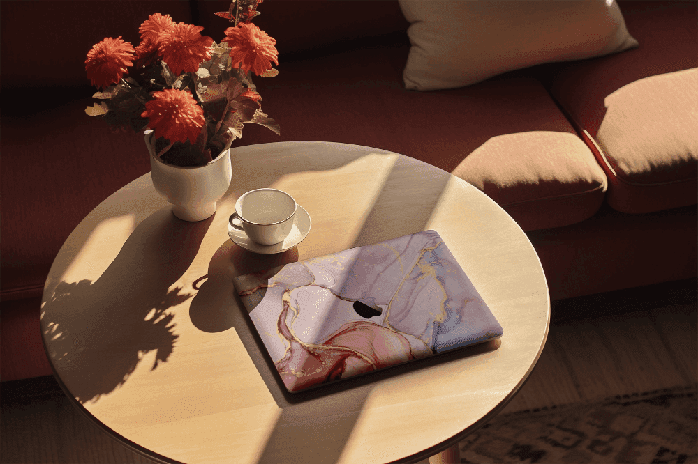 Protection Bundle for MacBook 13" M1 – Pastel Marble