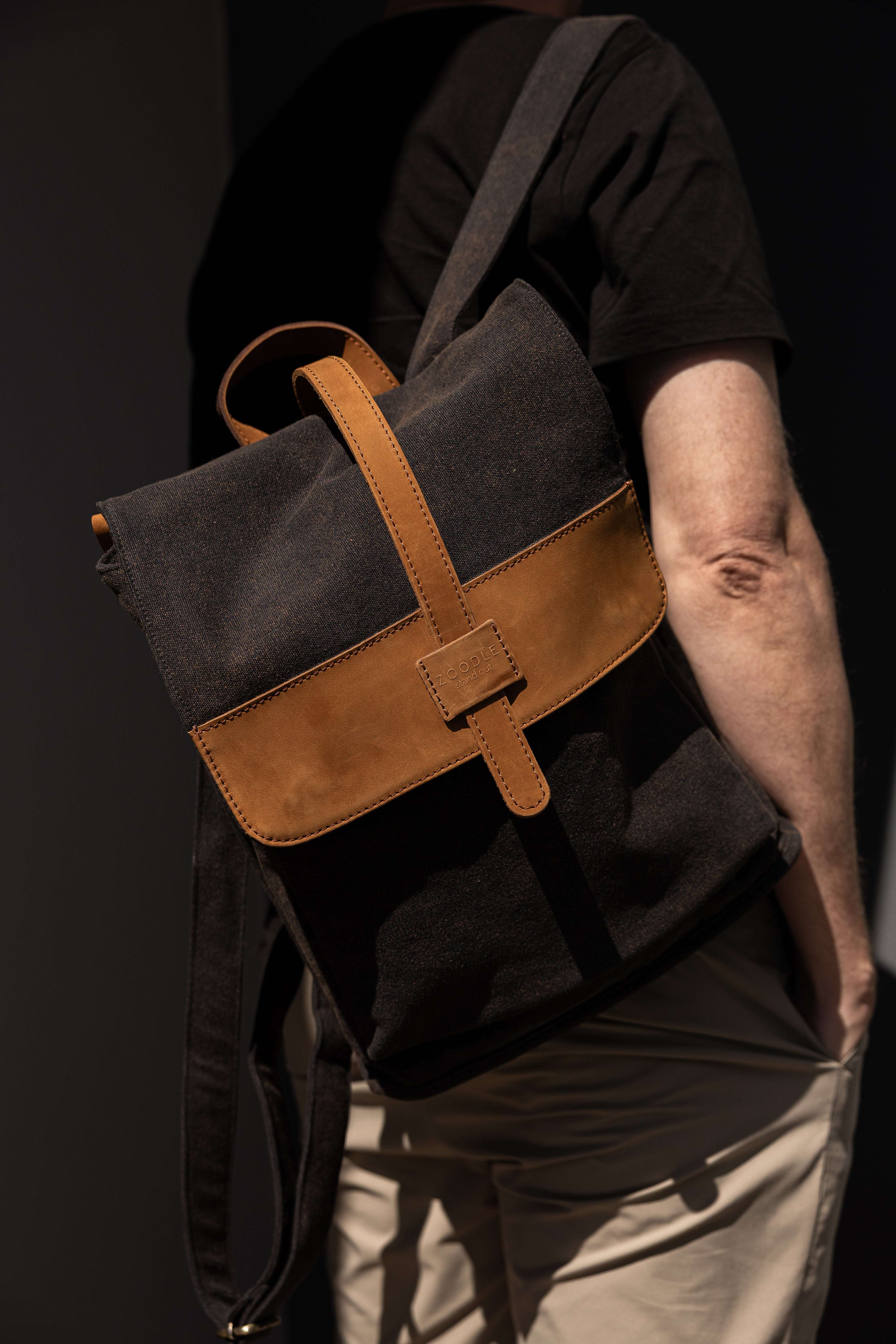 Laptop Bag | Canvas Leather Backpack