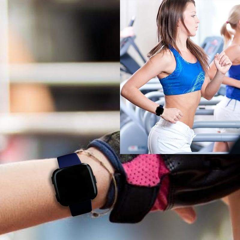Fitbit Versa Silicon Sports Band - Dark Blue - Zoodle Fitbit Straps