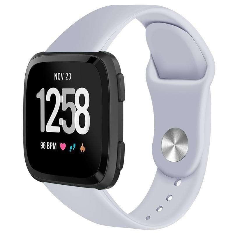 Fitbit Versa Silicon Sports Band - Grey (Small) - Zoodle Fitbit Straps