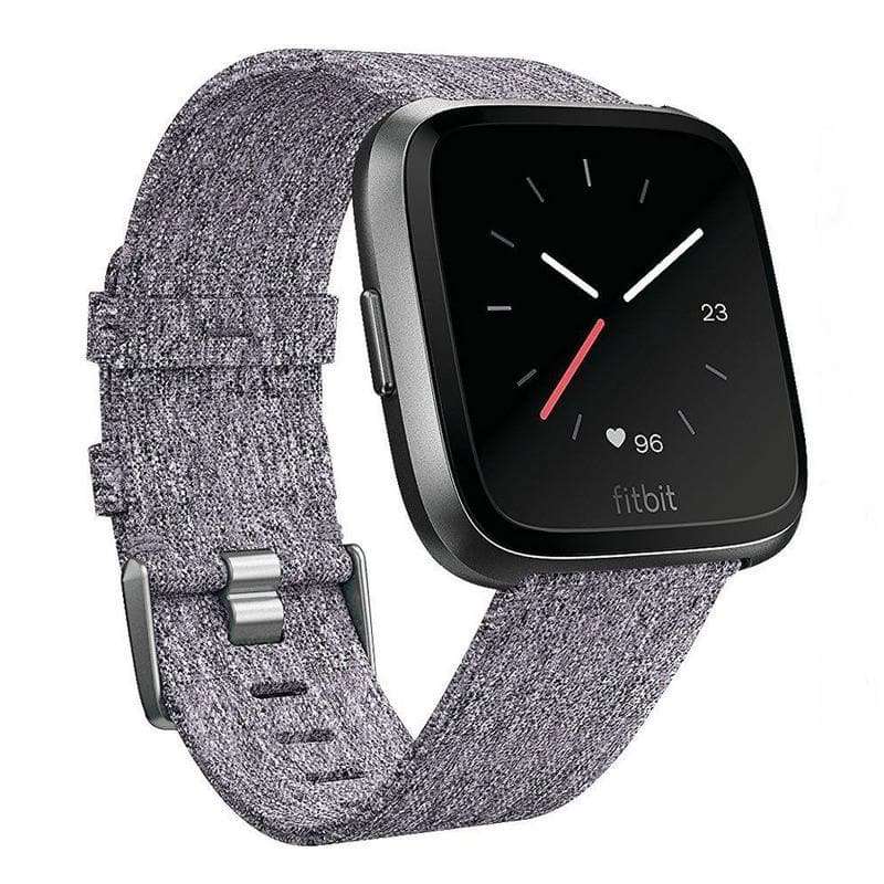 Grey Soft Woven Fabric Strap for Fitbit Versa - Zoodle Fitbit Straps