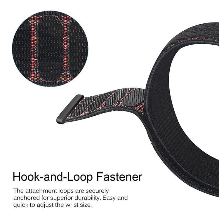 Nylon Loop Sports Strap for Fitbit Versa - Black - Zoodle Fitbit Straps