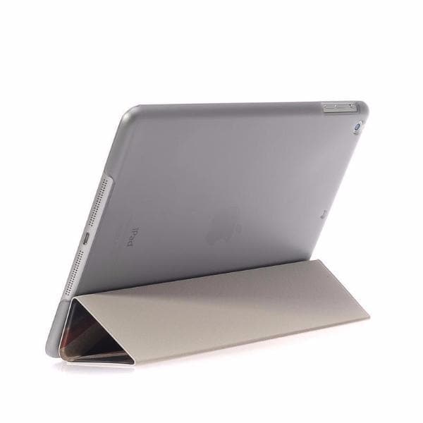 Protective smart flip cover for iPad in a sleek, foldable design. Features auto wake/sleep function and doubles as a stand for hands-free use.