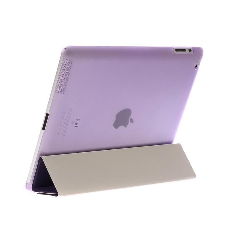 Protective smart flip cover for iPad with a slim design, featuring an auto wake/sleep function and a foldable stand for hands-free use.