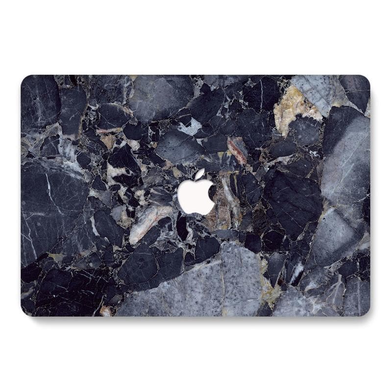 Designer Case - Dark Blue and Brown Marble for MacBook - Zoodle Laptop hard cases