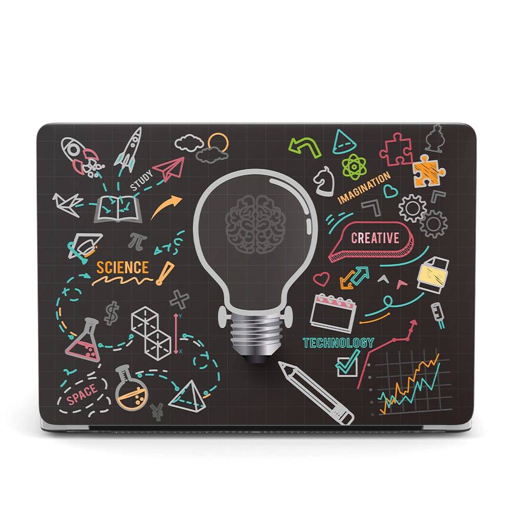 Designer Case - Light Bulb Moments in Black for MacBook - Zoodle Laptop hard cases