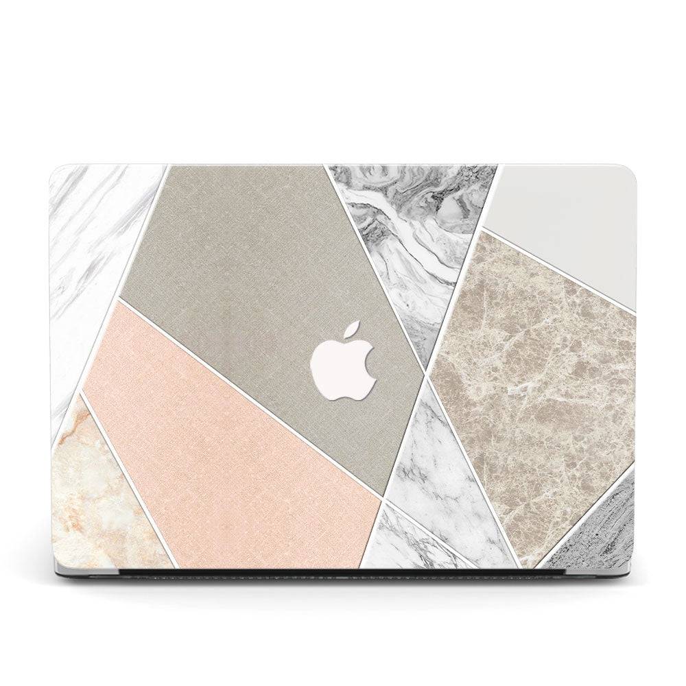 Designer Case - Pink and Grey Geometrics for MacBook - Zoodle Laptop hard cases