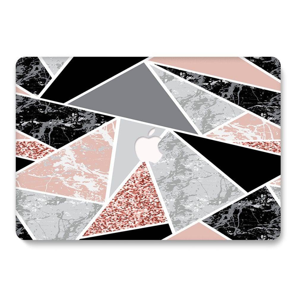 Designer Case - Triangular Shades of Pinkfor MacBook - Zoodle Laptop hard cases