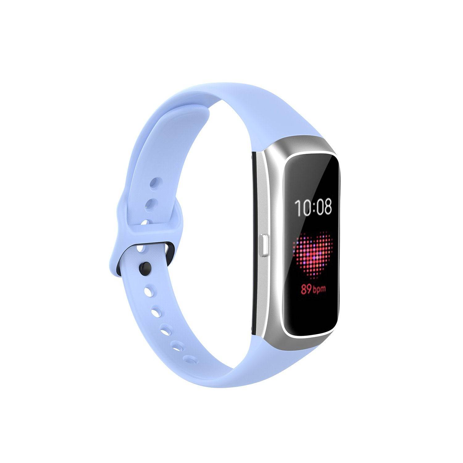 Silicon Replacement Band for Samsung Galaxy Fit Smartwatch (SM-R370) - Light Blue - Zoodle Samsung Straps