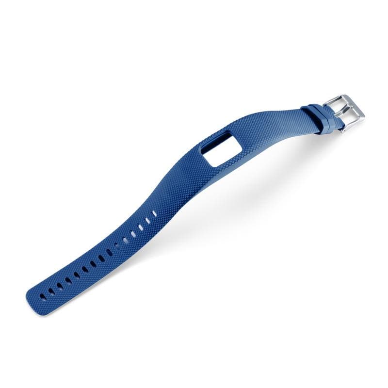 Blue Garmin Vivosmart replacement band with buckle clasp.
