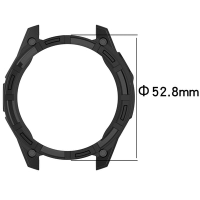 Top-down view of Garmin Fenix 8 Solar Case with 52.8mm diameter measurement, designed for precise smartwatch compatibility.