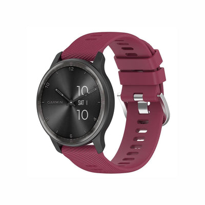 Classic Silicone Watch Band for GARMIN in maroon, designed for a fashionable yet functional upgrade to your smartwatch.