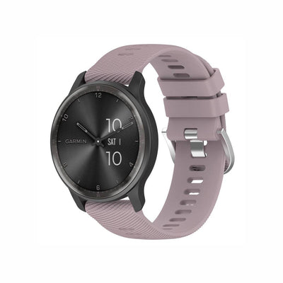 Classic Silicone Watch Band for GARMIN in lavender, offering a soft, elegant look with a durable silver clasp for daily use.