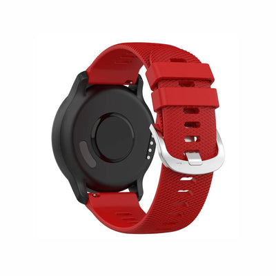 Back view of Classic Silicone Watch Band for GARMIN in red, combining bold color with secure and comfortable fit.