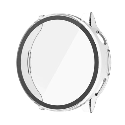Transparent PC Protective Case for Garmin Venu 4 with integrated screen protector, designed for scratch-resistant smartwatch protection.
