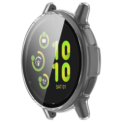 Front-facing view of Garmin Vivoactive 5 with PC Protective Case - Zoodle. Crystal-clear cover maintains screen visibility and touch sensitivity.