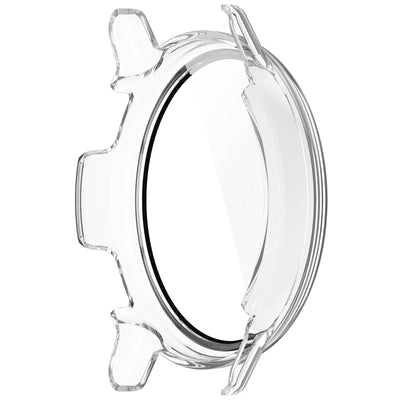 Angled view of clear PC Protective Case for Garmin Vivoactive 5 - Zoodle. Lightweight shield with durable edges for full-screen protection.