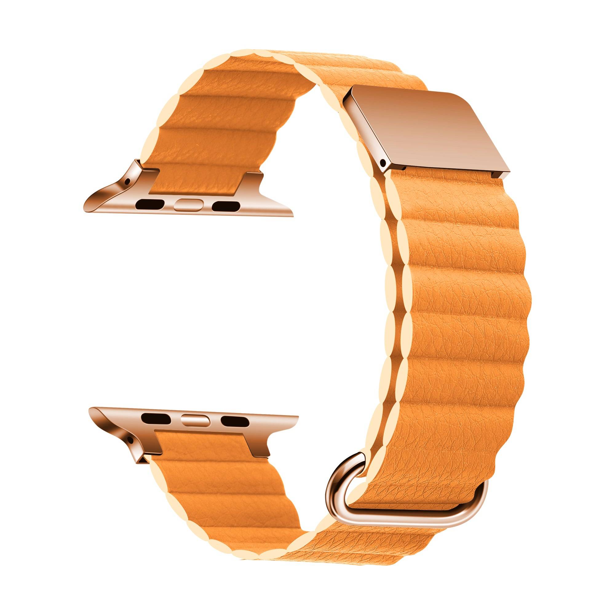 Luxury Leather Link Band for Apple Watch – Soft, Stylish & Durable