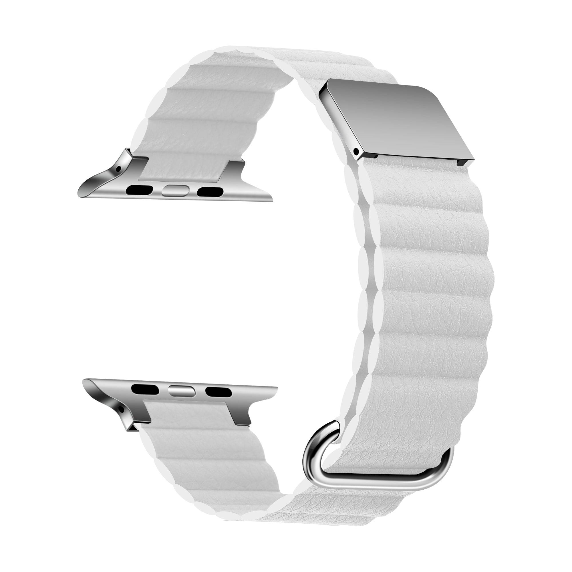 Premium Leather Link Band for Apple Watch – Elegant & Comfortable Fit