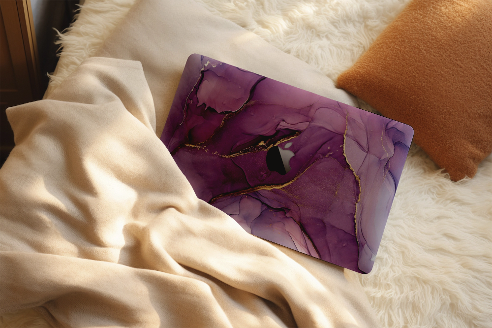 Protection Bundle for MacBook 13" – Purple Marble