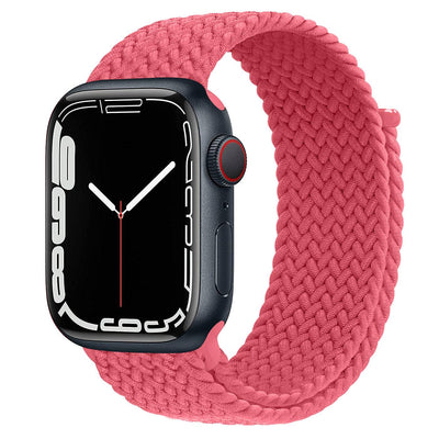 Red solo loop braided band Apple Watch - premium comfort Zoodle