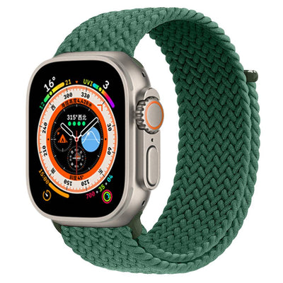 Green Blue braided stretch band for Apple Watch SE - lightweight Zoodle SA