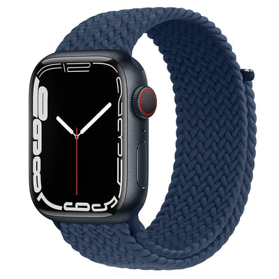 Blue nylon braided strap Apple Watch SA - sweat-wicking for workouts