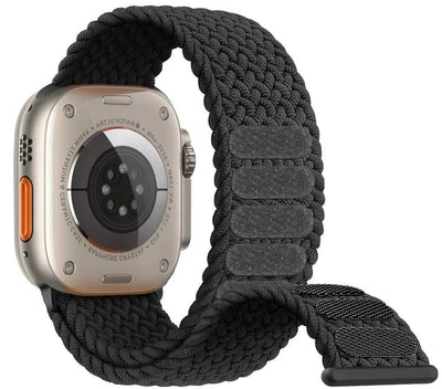 Black upgraded Apple Watch nylon strap South Africa - reflective accents