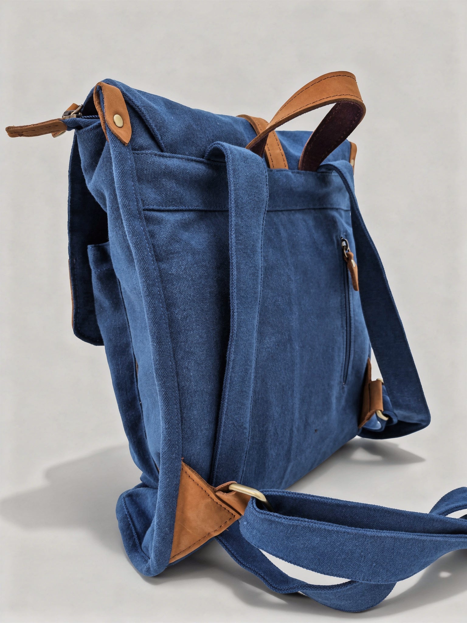 Laptop Bag | Canvas Leather Backpack