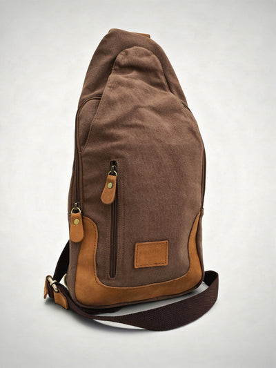 Tablet Bag | Canvas Leather Sling Bag