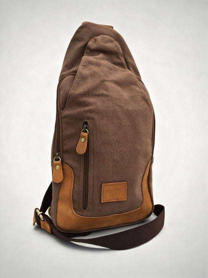Tablet Bag | Canvas Leather Sling Bag